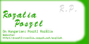 rozalia posztl business card